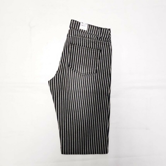 Free Culture Striped Skinny Jeans - Black/white - Picture 3 of 3
